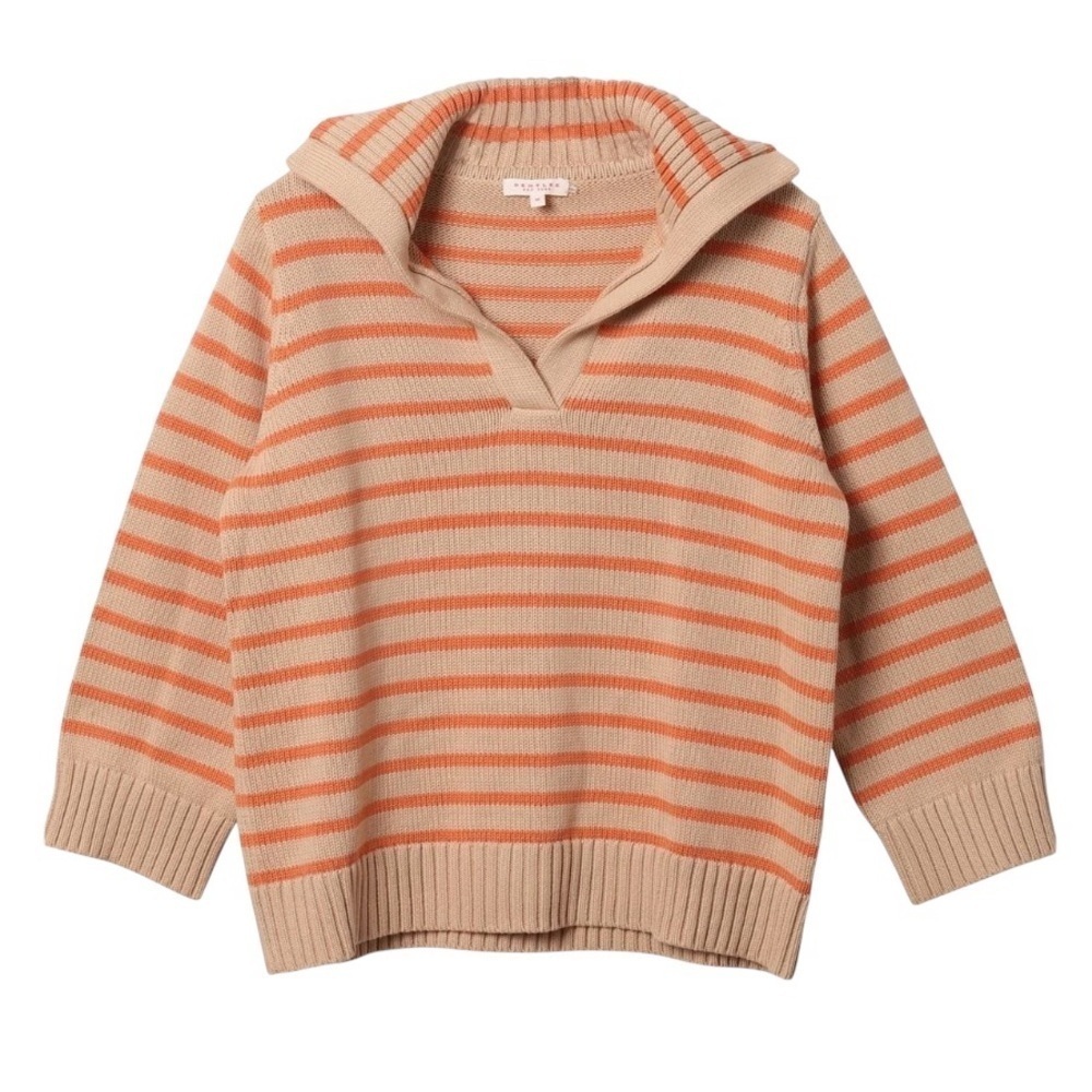 DEMYLEE Leigh Striped Polo Sweater